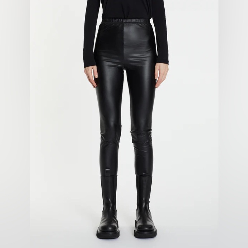 Lis Lareida black Yoko faux leather pull on leggings